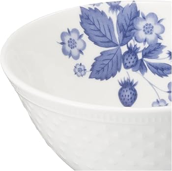  ウェッジウッド ストロベリーブルームインディゴ 夫婦茶碗 ストロベリー ブルーム インディゴ 夫婦茶碗(ライスボウル M&L